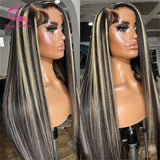 Highlight 613 Colored Wig 13x4 Transparent Lace Front Human Brazilian Straight Lace Frontal Wig Pre Plucked