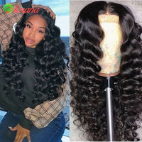 Highlights Green Deep Wave 13x6 Lace Frontal Wigs Transparent Lace Front Wigs Pre-Plucked 180% Density Human Hair Wig