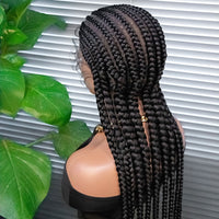 Braided Wigs Cornrow Box Braids Wig With Baby Hair Full Lace Wigs Synthetic Lace Front Wig Braid African