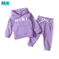 Infant Newborn Baby Girl Clothes  3PCS Leopard Letter Hooded outfit bby