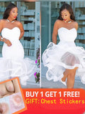 White Party Tube Tops Dress