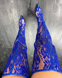 Lace Thigh High Boots Sexy Pointed Toe Stiletto High Heels 11+