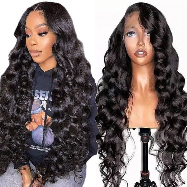 30 32 34inch Loose Deep Wave Wig 13x6 Hd Lace Frontal Wig 220 Density Soft Human Hair Wigs Deep Wave Frontal Wig