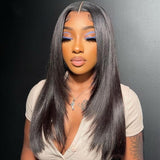 Blue With 613 Straight/Body Wave Hair Pre-Plucked 5x5 Lace Closure Wigs Transparent Lace Frontal Human Hair Wigs