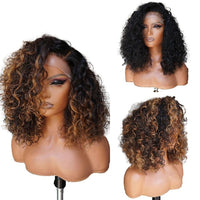 Loose Wave Wig 4x4 Lace Closure Wig Brazilian Lace Human Hair Wigs  Highlight 250% Density Lace Frontal Wig