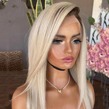Ombre Blonde Human Hair 360 Lace Frontal Wig Remy Glueless 13x4 HD Wig 13x6 Short Bob Wig Lace Front Human Hair Wigs