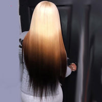 Straight Ombre Brown Colored HD Small Knots 613 Blonde Wigs Body Wave Lace Frontal Wig Long Wavy Brazilian Human Hair
