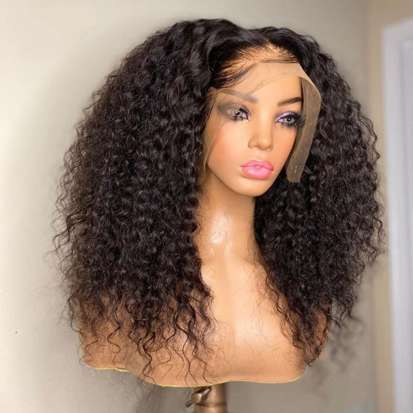 13X4 Curly Lace Frontal Human Hair Wigs 30 Inch Lace Front Wig Kinky Curly Human Hair Wig 250 Density Lace Closure Wig