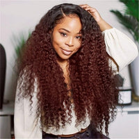 Ombre Brown 180% 13x4 Lace Frontal Wig Brazilian Colored Human Hair Wigs 1B/99 Loose Deep Wave Lace Front Wig