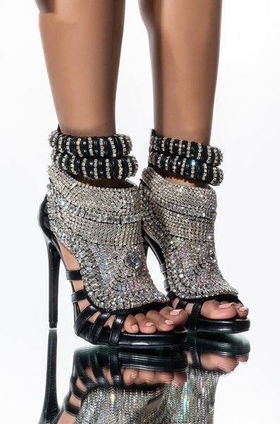 Rhinestone Women Sandals Diamond Luxury Designers High Heels shoes