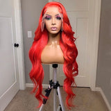 Body Wave Synthetic Lace Front Wig Synthetic Lace Frontal Wig Red Wigs with Baby Hair Natural Hairline