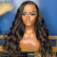 Orange highlight 613 Colored Body Wave Wigs Pre Plucked Transparent Lace Brazilian Human Hair Wigs Remy Body Wig