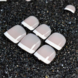 24pcs  Gray Marble Toenails press on - Divine Diva Beauty