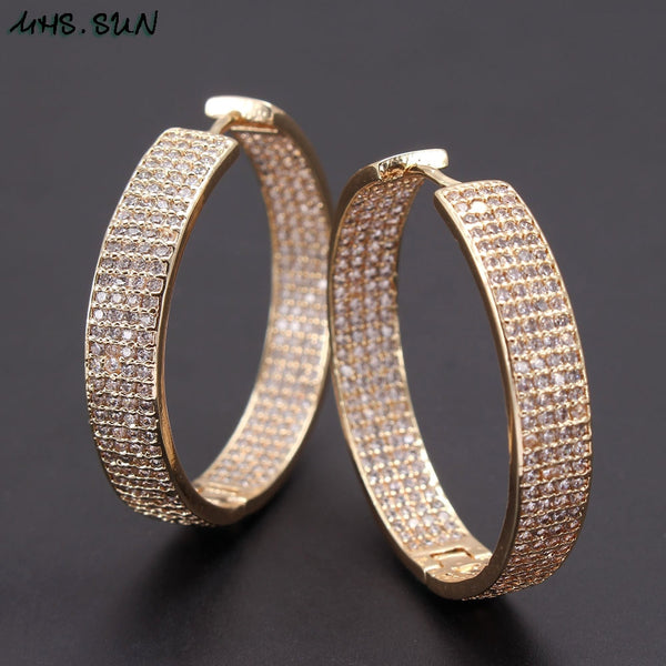 Hoop Earrings Cubic Zircon jewelry - Divine Diva Beauty