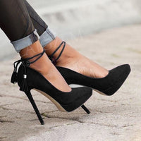 Faux Suede Pumps Stiletto High Heels 11+ - Divine Diva Beauty