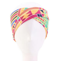 African Print Stretch Cotton Headband for Women Elastic Headwear - Divine Diva Beauty