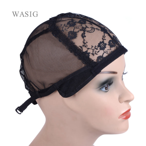 Black 5pcs  Wig Cap for Making Wigs with Adjustable Strap on the Back Weaving Cap  Glueless Wig Caps Good Quality Hair Net Black - Divine Diva Beauty