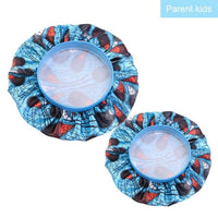 2 pcs/ set Satin Bonnet Sleep Cap Mommy and Me Girl's African Print Child Turban Hair Cover Baby  Hair Accessories - Divine Diva Beauty