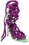 Ropes Cross Stiletto Heel Gladiator Sandals shoes - Divine Diva Beauty