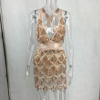 Backless Bandage Dress Bodycon Mini Dress - Divine Diva Beauty