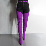 Chap Boots Waist Belt Thigh High Chunky High Heeled Boot 11+ - Divine Diva Beauty