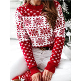 Christmas Sweater Women Christmas Deer Warm Knitted Long Sleeve shirt - Divine Diva Beauty