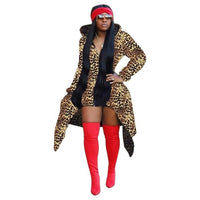 Leopard Hooded Coat outerwear - Divine Diva Beauty