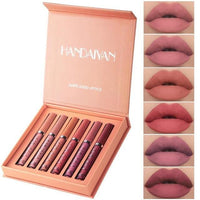 6 Colors/Set  Lip Gloss Sets Natural Moisturize Waterproof Velvet Liquid Lipstick Gift Box Exquisite Lip Makeup - Divine Diva Beauty