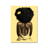 Fashion Canvas Painting Black Girl Poster and Print Wall Art Pictures For Living Room Home Decor Afrocentric Female Portrait - Divine Diva Beauty