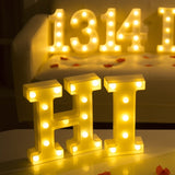 Decorative Letters Alphabet Letter LED Lights Luminous Number Lamp Decoration Battery Night Light Party Baby Bedroom Decoration - Divine Diva Beauty