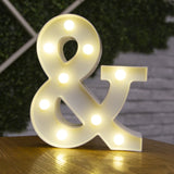 Decorative Letters Alphabet Letter LED Lights Luminous Number Lamp Decoration Battery Night Light Party Baby Bedroom Decoration - Divine Diva Beauty