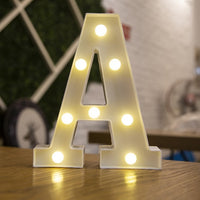 Decorative Letters Alphabet Letter LED Lights Luminous Number Lamp Decoration Battery Night Light Party Baby Bedroom Decoration - Divine Diva Beauty