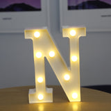 Decorative Letters Alphabet Letter LED Lights Luminous Number Lamp Decoration Battery Night Light Party Baby Bedroom Decoration - Divine Diva Beauty