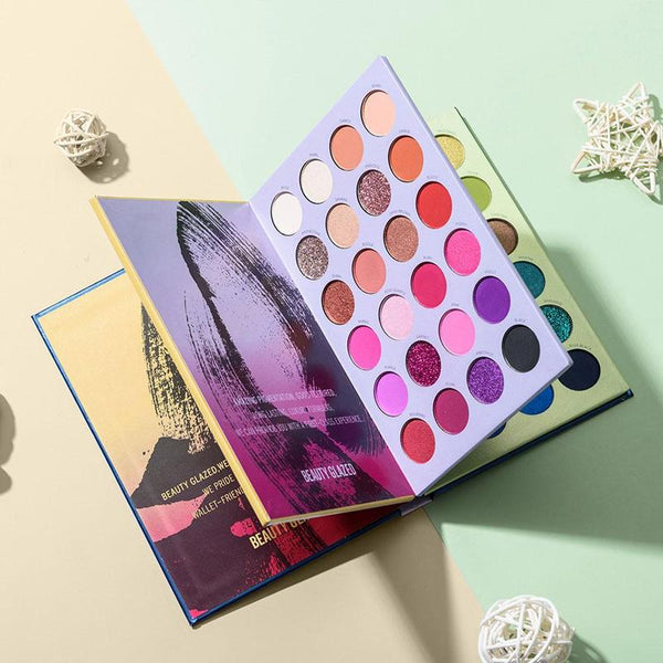 Beauty Glazed 72 Color Three-layer Book Style Make Up Cosmetic Eyeshadow Palette Matte Pearlescent Eye Shadow - Divine Diva Beauty