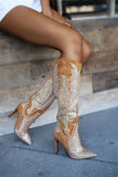 Rhinestone thigh high Over The Knee Boots - Divine Diva Beauty