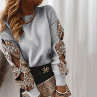 Casual Off The Shoulder Knitted Sweater sequined  shirt - Divine Diva Beauty