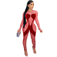 Sexy Transparent Mesh Jumpsuit bodysuit plus size avail - Divine Diva Beauty
