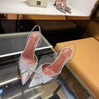 Star style Crystal Butterfly Transparent Women Pumps Jelly slingbacks 11+ - Divine Diva Beauty