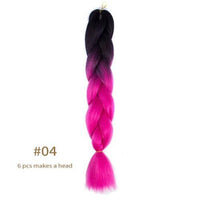 Jumbo Braids Synthetic Hair Pure Blonde Pink Green Ombre Color 24In 100g Extension Box Braid Hair African Braids - Divine Diva Beauty