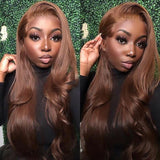 Peruvian Honey Blond Wig PrePlucked T Part Remy Wig 180% Bleached Knots - Divine Diva Beauty