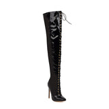 Over The Knee Lace-up Thigh High Boots  11+ - Divine Diva Beauty