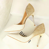 High Heels Sequins Scarpins Pumps shoes - Divine Diva Beauty