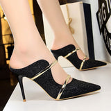 Sequin Cloth Woman Pumps High Heels shoes - Divine Diva Beauty