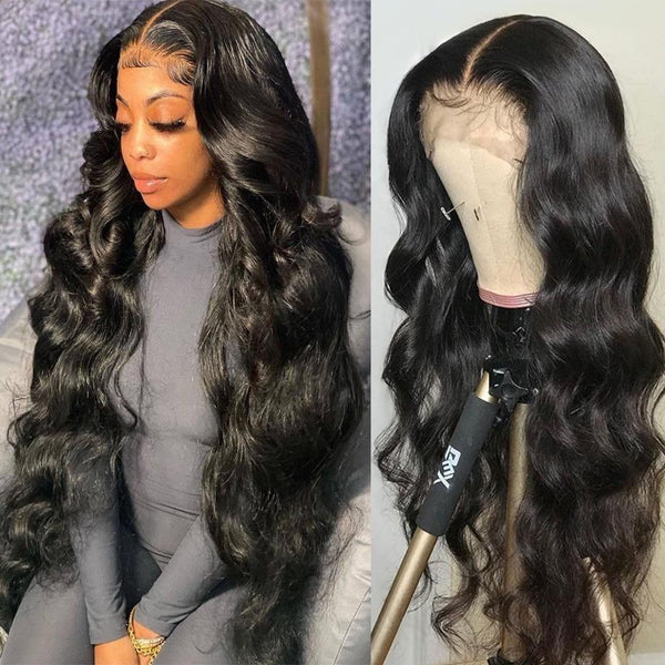 Body Wave Lace Front Wig Human Hair Lace Frontal Wigs Brazilian Hair Pre Plucked 28 30 Inch Loose Deep Wave Wig - Divine Diva Beauty