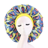 New Women's Extra Large Hair Cap For Sleeping African Printed Satin Round  Elastic Night cap - Divine Diva Beauty