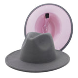 Wool Felt Fedora Cap Flat Brim Blend outerwear - Divine Diva Beauty