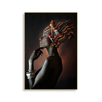 Modern Art Canvas Painting African Black Woman Posters and Prints home decor wall art - Divine Diva Beauty