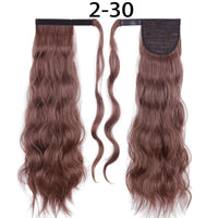 Long Black Drawstring Wavy Ponytail Hair Synthetic Ponytail - Divine Diva Beauty