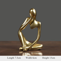 Thinker Statue Abstract Figure Sculpture Small Ornaments Resin Statue Home Crafts Home Decor - Divine Diva Beauty