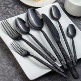 Stainless steel Western Cutlery set Knife Fork Spoon Dinner Set Dessert Dinnerware Western Steak Knife Tableware Spoon Fork kitchen - Divine Diva Beauty